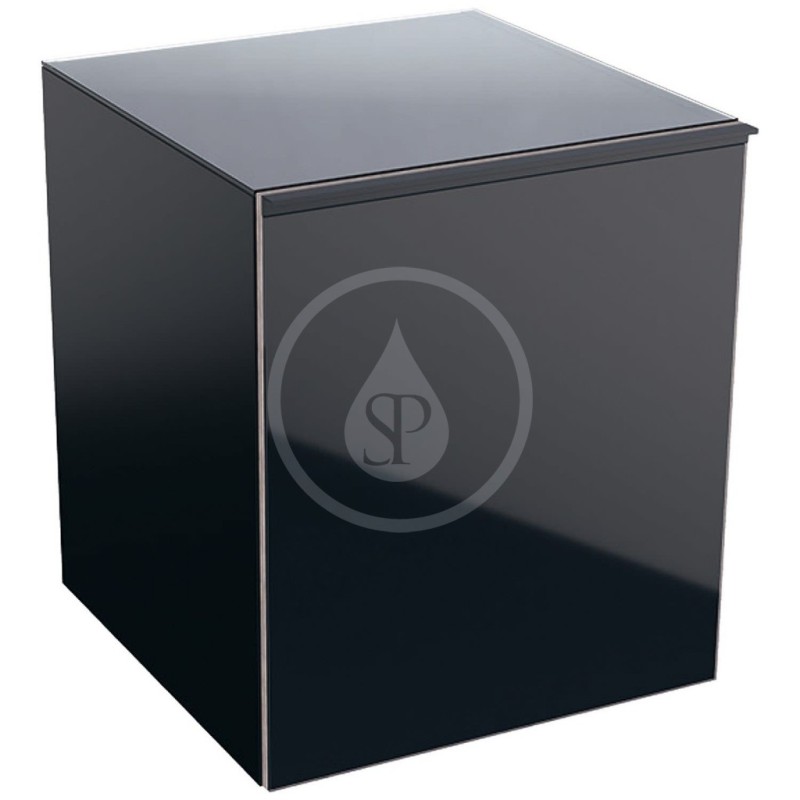 Geberit Acanto - Bočná skrinka 450x520 mm so zásuvkou, čierna (500.618.16.1)