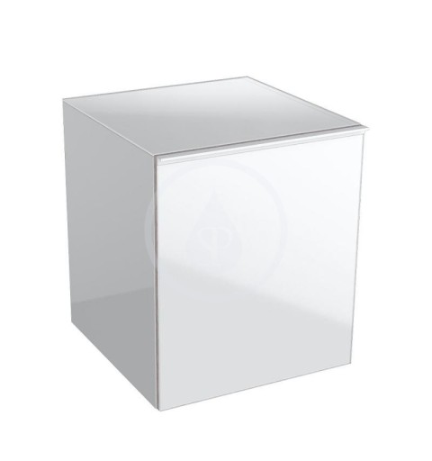 Geberit Acanto - Bočná skrinka 450x520 mm so zásuvkou, lesklá biela (500.618.01.2)