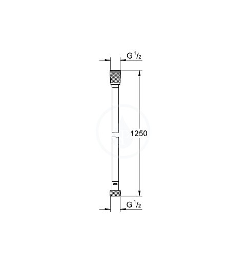 Grohe Hadice - Silverflex sprchová hadica 1250 mm, supersteel (28362DC0)
