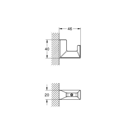 Grohe Selection Cube - Háčik na kúpací plášť, chróm (40782000)