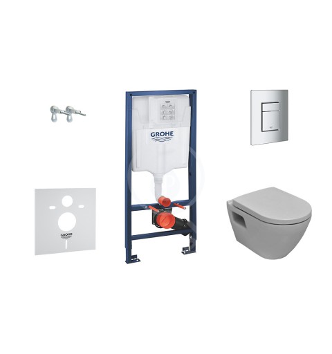 Grohe Solido - Súprava na závesné WC + klozet a softclose sedadlo 39186000 (38528SET-KH)
