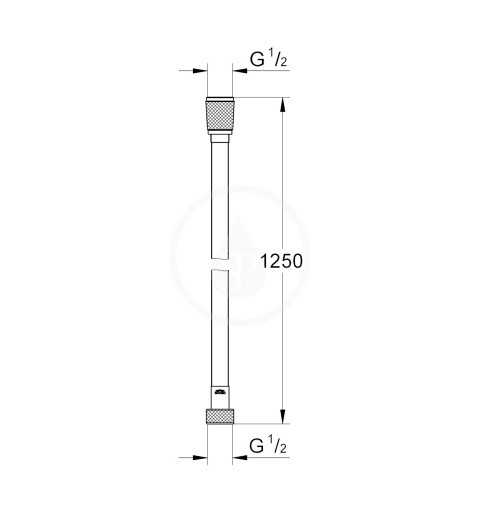 Grohe Hadice - Silverflex sprchová hadica 1250 mm, tmavý grafit (28362A00)