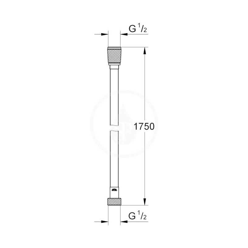 Grohe Hadice - Silverflex sprchová hadica 1750 mm, tmavý grafit (28388A00)