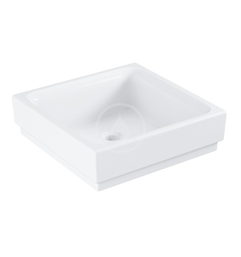 Grohe Cube Ceramic - Umývadlo bez prepadu, 400 mm x 400 mm, PureGuard, alpská biela (3948200H)