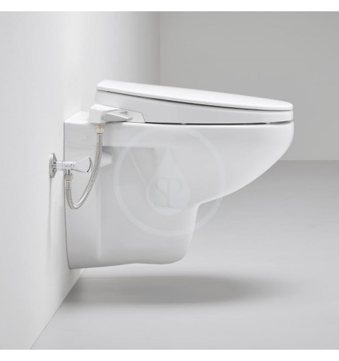 Grohe Bau Ceramic - Manuálne bidetové sedadlo s keramikou a termostatom, softclose, alpská biela (39652SH0)