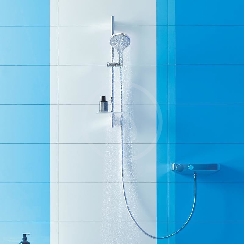 Grohe Rainshower SmartActive - Súprava sprchovej hlavice 130 6,8 l/min, 3 prúdy, tyče 600 mm a hadice, chróm (26547000)