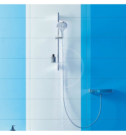 Grohe Rainshower SmartActive - Súprava sprchovej hlavice 130 6,8 l/min, 3 prúdy, tyče 600 mm a hadice, chróm (26547000)