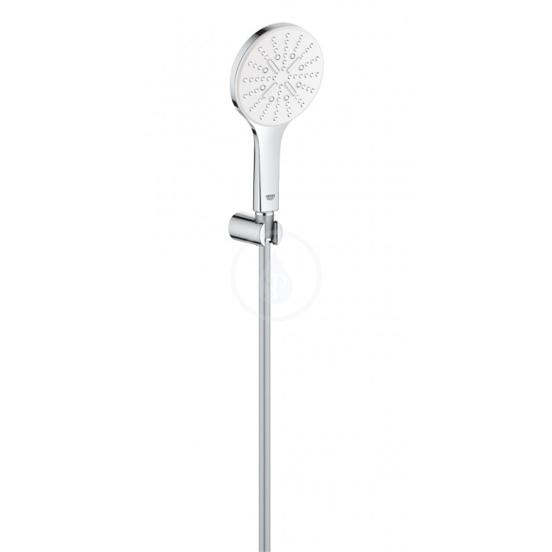 Grohe Rainshower SmartActive - Súprava sprchovej hlavice 130 9,5 l/min, 3 prúdy, držiaku a hadice, mesačná biela (26581LS0)