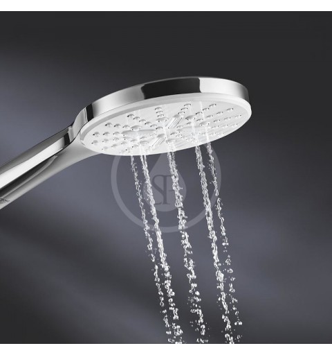 Grohe Rainshower SmartActive - Súprava sprchovej hlavice 130 9,5 l/min, 3 prúdy, držiaku a hadice, mesačná biela (26581LS0)