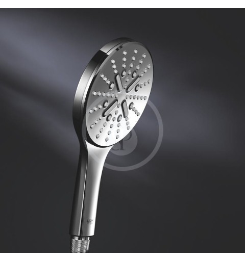 Grohe Rainshower SmartActive - Súprava sprchovej hlavice 130 9,5 l/min, 3 prúdy, tyče 600 mm a hadice, chróm (26575000)