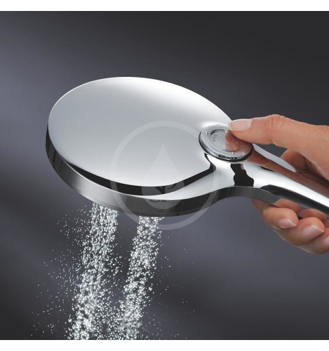 Grohe Rainshower SmartActive - Súprava sprchovej hlavice 130, 3 prúdy, tyče 600 mm a hadice, mesačná biela (26576LS0)