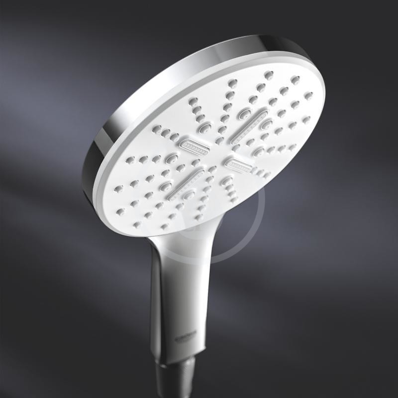 Grohe Rainshower SmartActive - Súprava sprchovej hlavice 150 9,5 l/min, 3 prúdy, tyče 600 mm a hadice, mesačná biela (26592LS0)