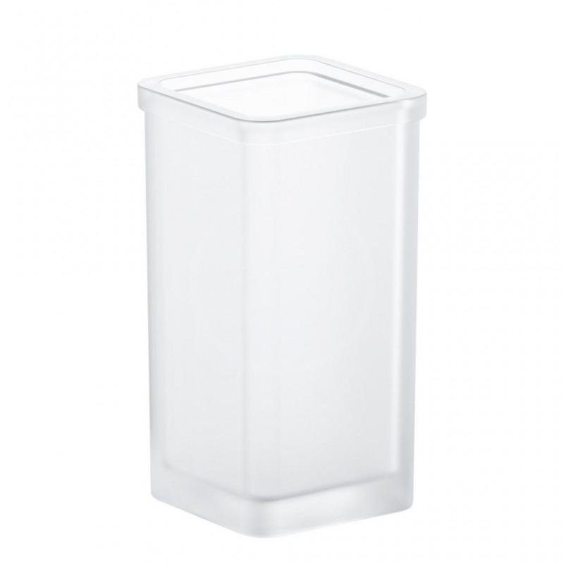 Grohe Selection Cube - Nádoba na WC kefu, matné sklo (40867000)