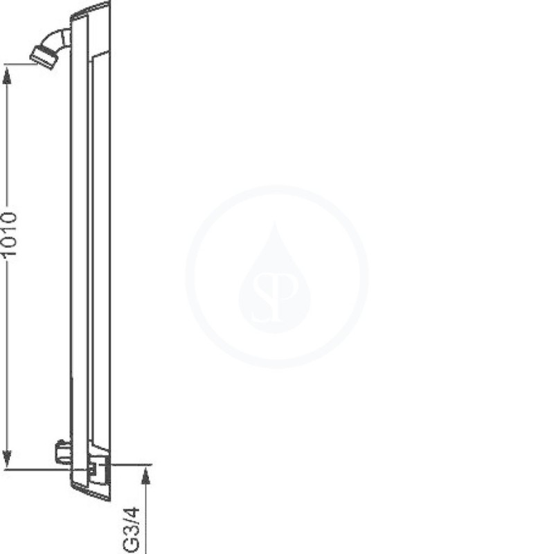Hansa Electra - Bezdotykový hliníkový sprchový panel s termostatom (64152200)