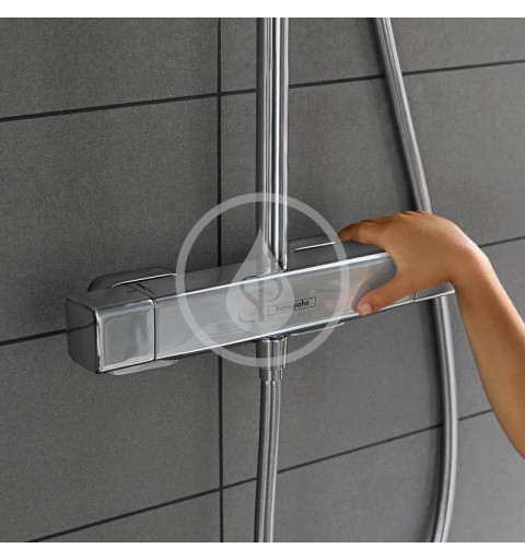 Hansgrohe Croma - Sprchový set Showerpipe s termostatom, 1jet, EcoSmart, chróm (27660000)
