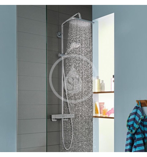 Hansgrohe Croma - Sprchový set Showerpipe s termostatom, 1jet, EcoSmart, chróm (27660000)