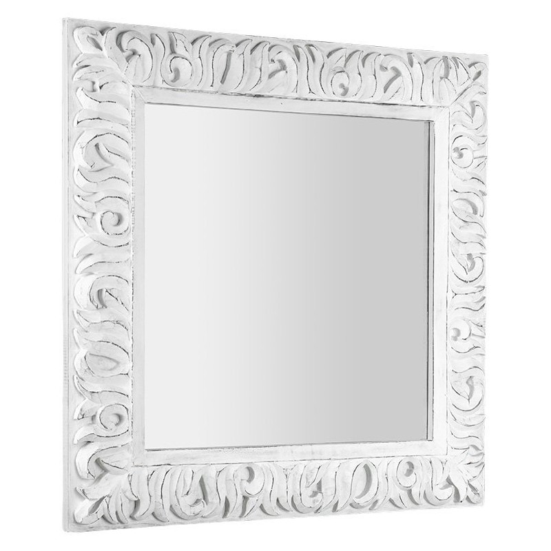 Sapho ZEEGRAS zrkadlo v ráme, 90x90cm, biela Antique IN395