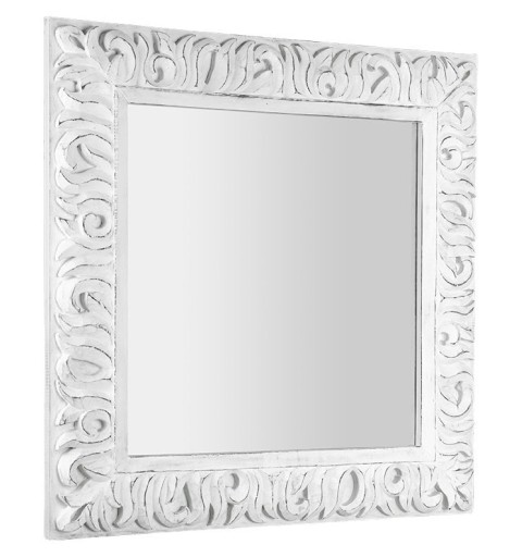 Sapho ZEEGRAS zrkadlo v ráme, 90x90cm, biela Antique IN395