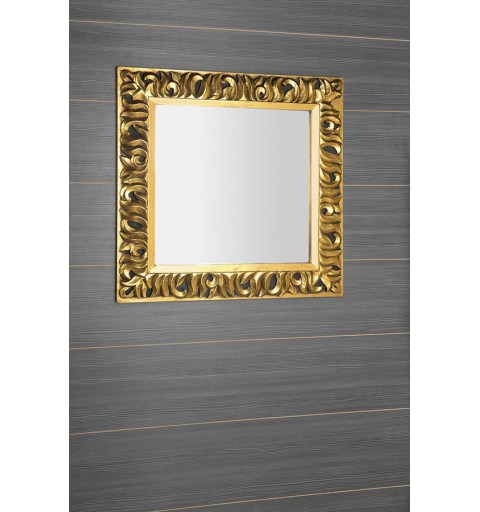 Sapho ZEEGRAS zrkadlo v ráme, 90x90cm, zlatá IN416