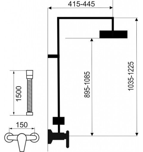 NOVASERVIS Sprchová súprava ECO+sprch.termostatická batéria 57963 chrom SETECO/TER,0