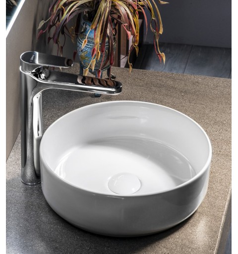 Sapho Uzatvárateľná výpusť pre umývadlá bez prepadu, keramická zátka, biela AR900