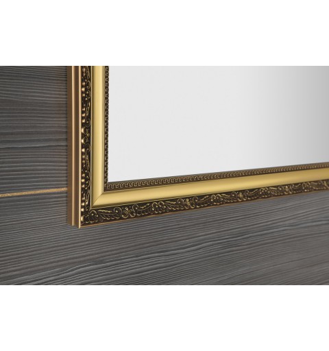 Sapho BOHEMIA zrkadlo v drevenom ráme 589x989mm, zlatá NL484