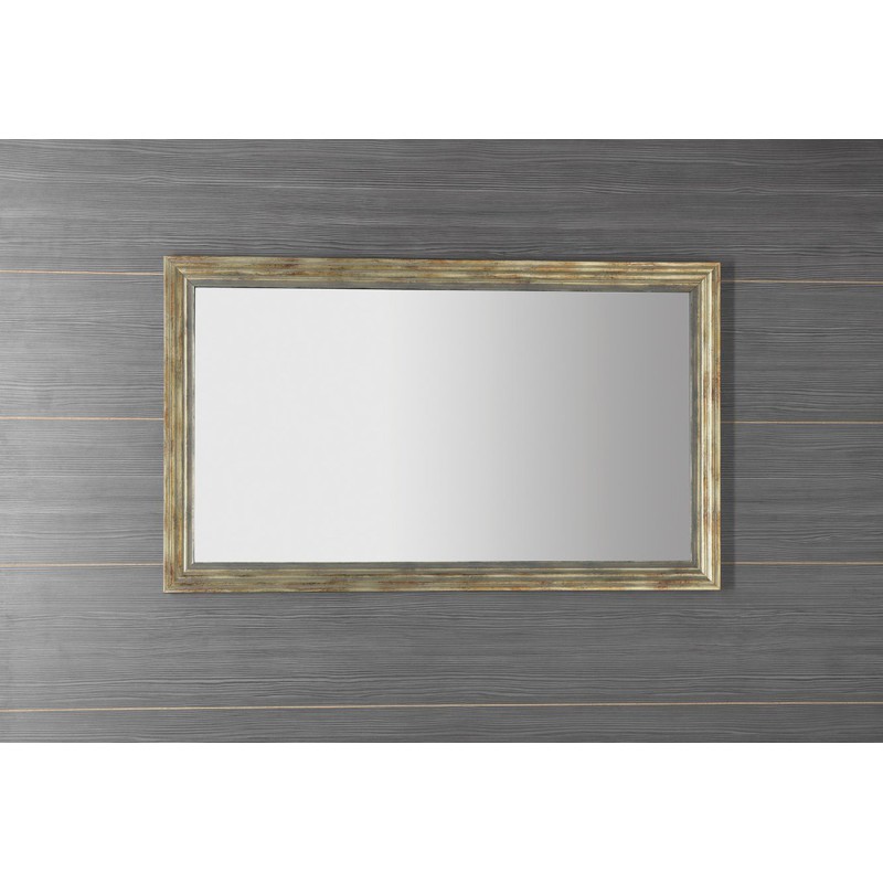 Sapho DEGAS zrkadlo v drevenom ráme 716x1216mm, čierna/starobronz NL732
