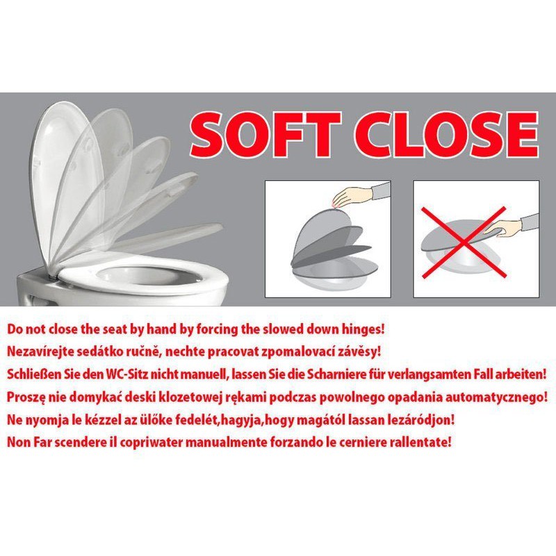 Sapho EDITA WC sedátko SLIM Soft Close, duroplast, biela 1703-458