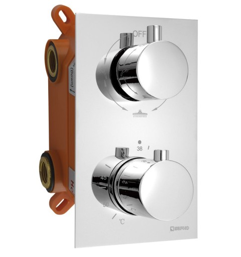 Sapho KIMURA Podomietková sprchová termostatická batéria, box, 3 výstupy, chróm KU383
