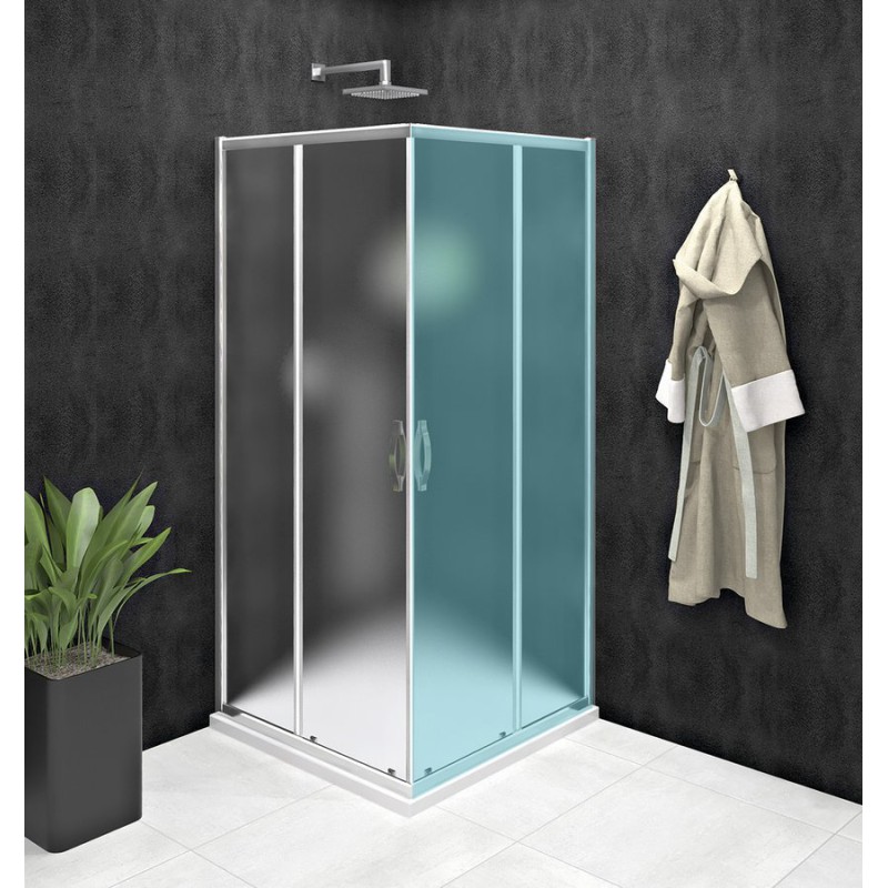 Gelco SIGMA SIMPLY sprchové dvere posuvné pre rohový vstup 900 mm, sklo BRICK GS2490